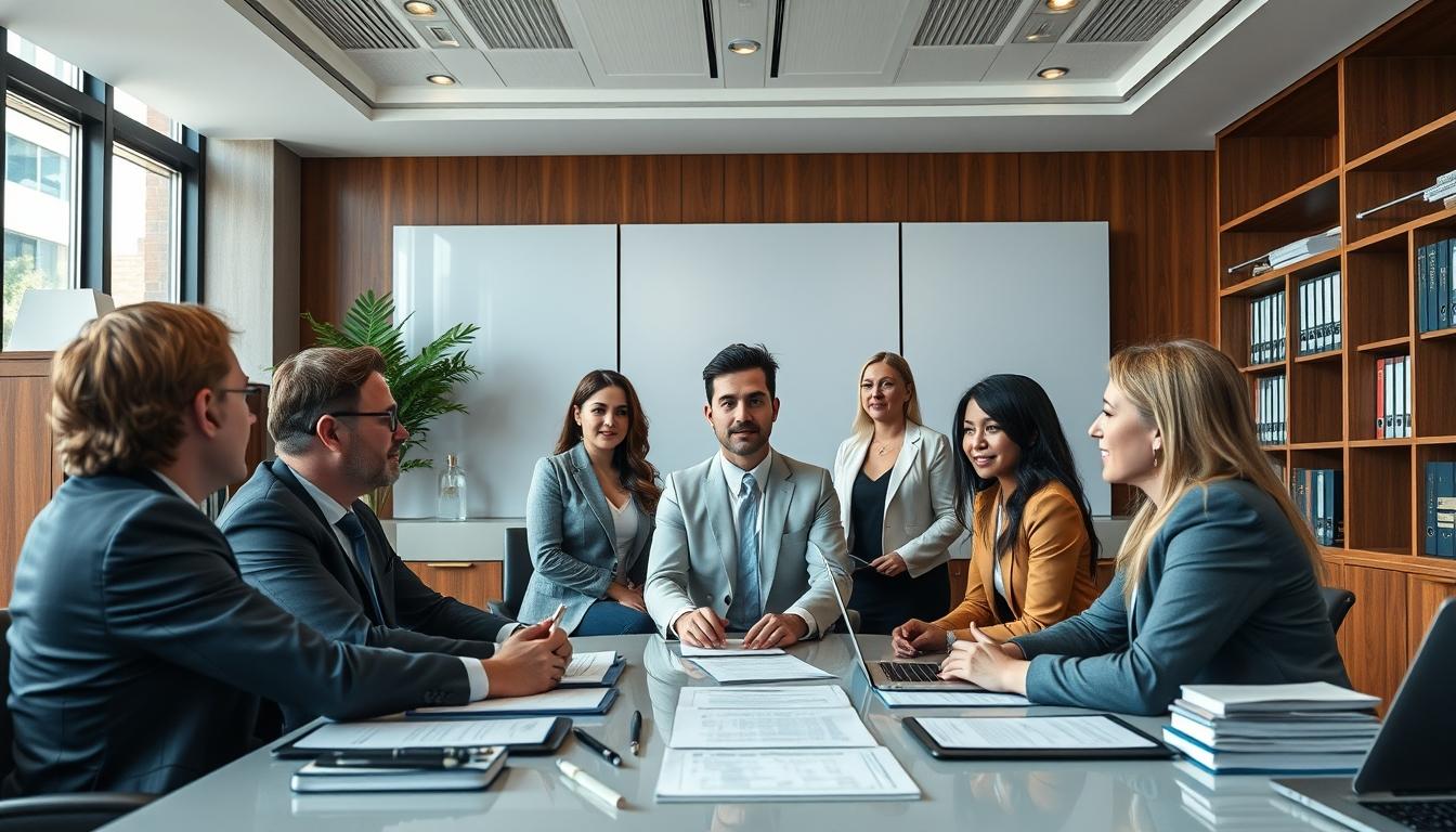 Family reviewing legal documents